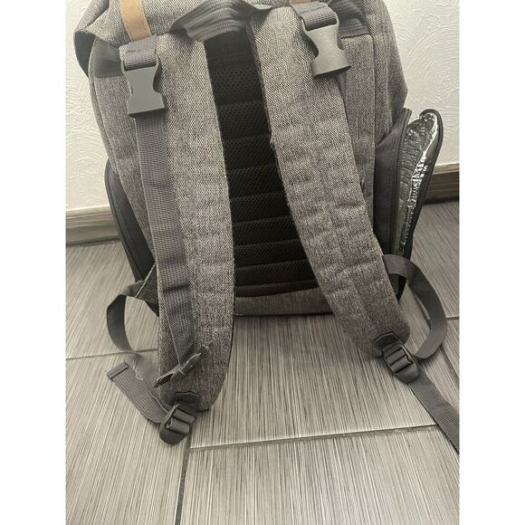 Eddie Bauer First Adventure Backpack Diaper Bag Bookbag Gray Black - Picture 8 of 14